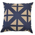 Havana Fabric Indoor / Outdoor Scatter Cushion Cover, Navy / Khaki