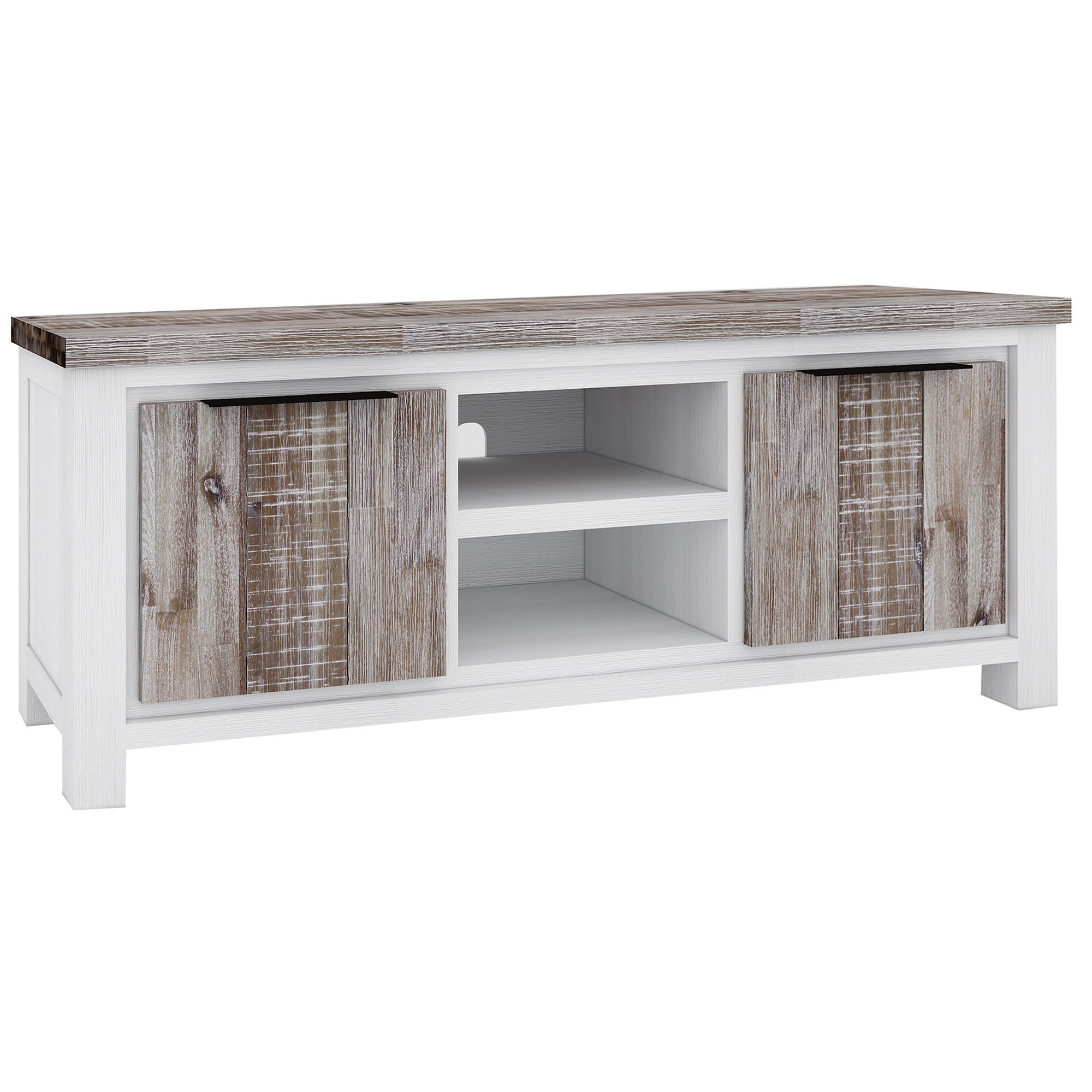 Nordington Acacia Timber 2 Door TV Unit, 176cm