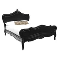 Chamonix Hand Crafted Mahogany Queen Bed, Black