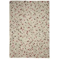Crisscross Handwoven Wool Rug, 160x110cm, Cream / Red