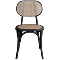 Kotara Beech Timber & Rattan Dining Chair, Black
