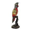 Tiffany Style Stained Glass Statue Table Lamp, Cockatoo