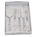 Gracie 5 Piece Stainless Steel Cheese Knife Gift Set, Silver