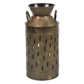 Theresa Iron Decor Bottle Vase, Small, Antique Brass