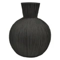 Noir Cement Decor Vase, Medium, Black