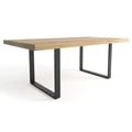Visterna Messmate Timber & Steel Dining Table, 200cm