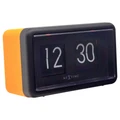 NeXtime Small Flip Wall / Table Clock, 18cm, Black / Orange