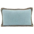Belrose Linen Lumbar Cushion, Sky Blue
