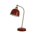 Lenna Metal Adjustable Desk Lamp, Red