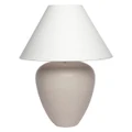 Picasso Ceramic Base Table Lamp, Taupe / White