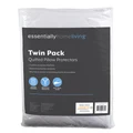 Essentially Home Living Quilted Microfibre Pillow Protector, Twin Pack