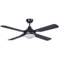 Martec Discovery Indoor / Outdoor Ceiling Fan with CCT LED Light, 130cm/52", Matt Black
