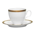 Noritake Charlotta Gold Microwave Safe Fine Porcelain Tea Cup & Saucer Set