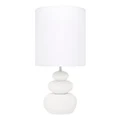Koa Ceramic Base Table Lamp, White