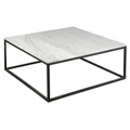 Ayrton Stone and Iron Square Coffee Table, 90cm