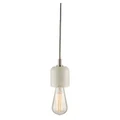 Lainey Dome Marble Pendant Light with Silver Detail