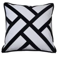Fremantle Velvet & Cotton Euro Cushion Cover, Black