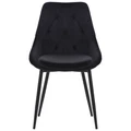 Emma Velvet Fabric Dining Chair, Black