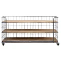 Eddington Iron & Mango Wood Industrial Low Display Shelf