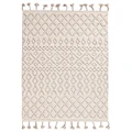 Loom Trellis Hand Knotted Wool Rug, 300x250cm, Ivory / Taupe