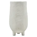 Frankie Ceramic Footed Decor Vase, Medium, White