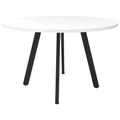 Eternity Round Office Meeting Table, 90cm, White / Black
