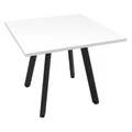 Eternity Square Office Meeting Table, 90cm, White / Black