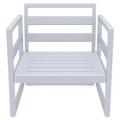 Siesta Mykonos Outdoor Lounge Armchair, Silver Grey
