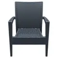 Siesta Tequila Commercial Grade Resin Wicker Outdoor Armchair, Anthracite