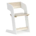 Boori Oslo Wooden Adjustable Study Chair, Barley White / Oak