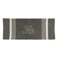 Montreal Cotton Monogram Tea Towel, Charcoal / White