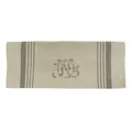 Montreal Cotton Monogram Tea Towel, Oatmeal / Grey