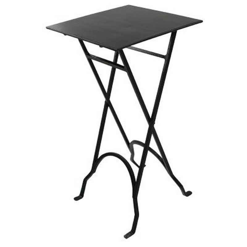Vezins Iron Square Side Table, Black
