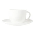 VTWonen Michallon Porcelain Coffee Cup & Saucer, Classic White