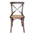 Bassel Timber Cross Back Dining Chair, Walnut