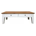 Lucia Timber Coffee Table, 120cm, Natural / Distressed White