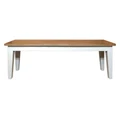 Lucia Oak Timber Dining Bench, 127cm, Natural / Distressed White
