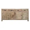Isere Reclaimed Elm Timber 4 Door 4 Drawer Buffet Table, 180cm