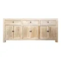 Hongwu Reclaimed Elm Timber 6 Door 3 Drawer Oriental Sideboard, 200cm