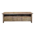 Auberge Parquetry Reclaimed Elm Timber 3 Drawer TV Unit, 180cm