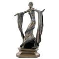 Cast Bronze Dancer Figurine, Dancing with Shawl III