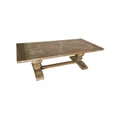Fauchey Elm Timber Pedestal Coffee Table, 140cm, Natural
