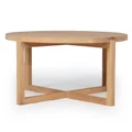 Collaroy American Oak Timber Round Coffee Table, 60cm