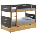 Irvine Wooden Bunk Bed with Trundle, Single