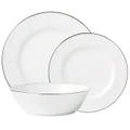 Noritake Glacier Platinum 12 Piece Fine Porcelain Dinner Set