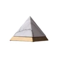 Paradox Ceramic Pyramid Decor, Small, White