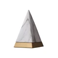Paradox Ceramic Pyramid Decor, Large, White