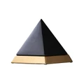 Paradox Ceramic Pyramid Decor, Small, Black