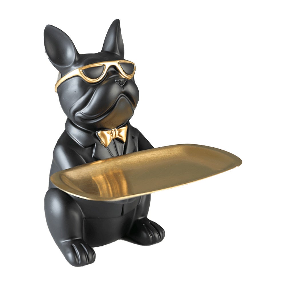 Eloria Mr. Bulldog Trinket Tray, Type B, Black