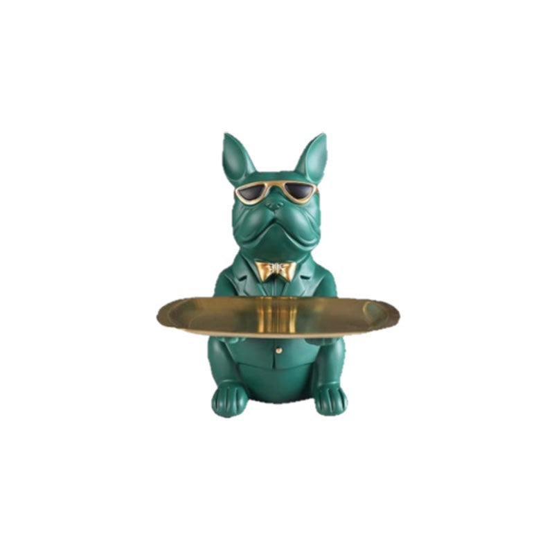 Eloria Mr. Bulldog Trinket Tray, Type B, Green